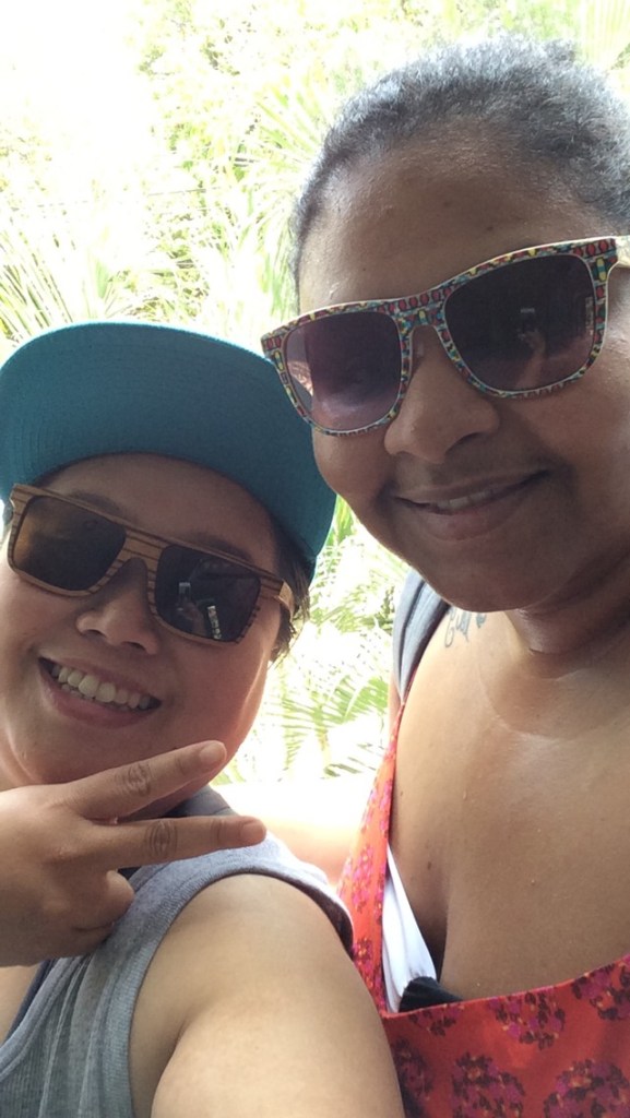 Outside the apartment